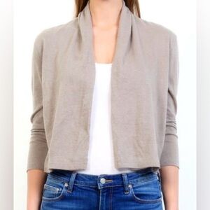 Autumn Cashmere Crop Cardigan Open Front Sz Med